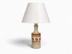 S holm Stent j Dotted Table Lamp Beige Glazed Stoneware Denmark 1960s - 4794376