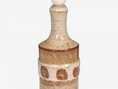S holm Stent j Dotted Table Lamp Beige Glazed Stoneware Denmark 1960s - 4794380