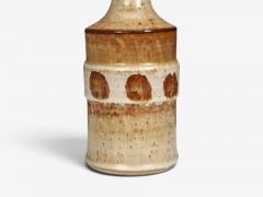 S holm Stent j Dotted Table Lamp Beige Glazed Stoneware Denmark 1960s - 4794381