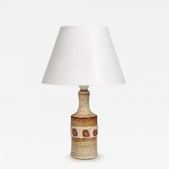 S holm Stent j Dotted Table Lamp Beige Glazed Stoneware Denmark 1960s - 4796131