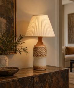 S holm Stent j Large Table Lamp Beige Stoneware Denmark 1960s - 4802377