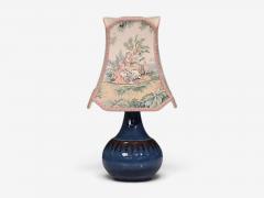 S holm Stent j Small Table Lamp Dark Blue Stoneware Denmark 1960s - 4803118