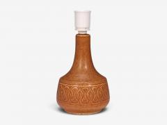 S holm Stent j Table Lamp Orange Stoneware Denmark 1960s - 4794022