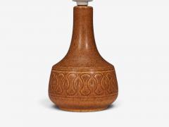 S holm Stent j Table Lamp Orange Stoneware Denmark 1960s - 4794023