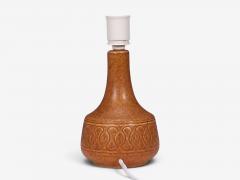 S holm Stent j Table Lamp Orange Stoneware Denmark 1960s - 4794026