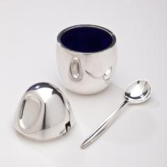 S ren Georg Jensen Georg Jensen Mustard Pot No 965 and Spoon by Soren Georg Jensen - 162216