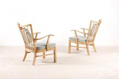 S ren Hansen Pair of S ren Hansen Lounge Chairs for Fritz Hansen 1940s - 1063374