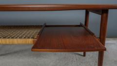 S rensen and Christensen coffee table teak and wicker Denmark 1960s - 2314055