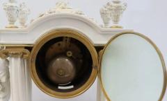 S vres Parian Attr Louis XV French Mantle Clock Parian Bronze 19th Century - 3654109