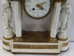 S vres Parian Attr Louis XV French Mantle Clock Parian Bronze 19th Century - 3654114