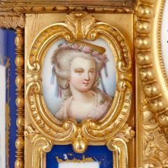 S vres style gilt bronze and porcelain mantel clock - 3337129