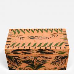 SALMON PAINT DECORATED DESK BOX - 3562817