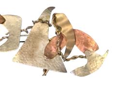 SAM KRAMER MID CENTURY MODERNIST MIXED METALS ABSTRACT PIN - 4577937