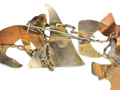 SAM KRAMER MID CENTURY MODERNIST MIXED METALS ABSTRACT PIN - 4577938