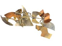 SAM KRAMER MID CENTURY MODERNIST MIXED METALS ABSTRACT PIN - 4577939