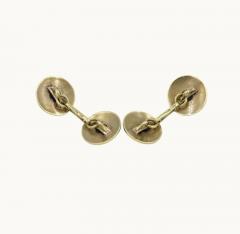SAPPHIRE CABOCHON CUFFLINKS IN PLATINUM AND 14K GOLD CIRCA 1920 - 2621364