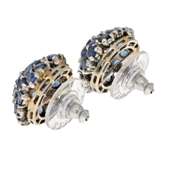 SAPPHIRE CLUSTER STUD EARRINGS - 2713219