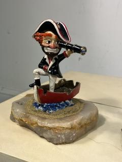 SET OF 26 HIGHLY DETAILED ENAMELED METAL ON ONYX BASES CLOWNS IN ACTIVITY - 3212743