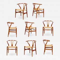 SET OF 8 VINTAGE HANS WEGNER WISHBONE CHAIRS - 2191230