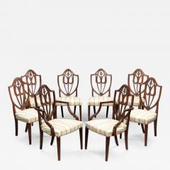 SET OF EIGHT FEDERAL SHIELD BACK DINING CHAIRS - 1330042