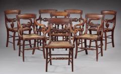SET OF EIGHT FIGURED MAPLE ARMCHAIRS - 4361222