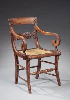 SET OF EIGHT FIGURED MAPLE ARMCHAIRS - 4361230
