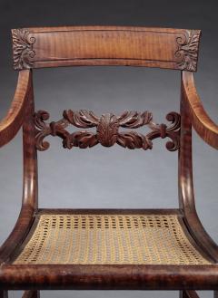 SET OF EIGHT FIGURED MAPLE ARMCHAIRS - 4361232