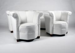 SET OF FOUR ART DECO SHAPED TUB ARMCHAIRS - 1756540