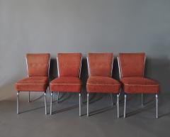 SET OF FOUR CZECH 1930S TUBULAR CHROME CHAIRS - 718415