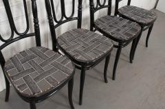 SET OF FOUR EBONY THONET BENTWOOD SIDE CHAIRS - 744831