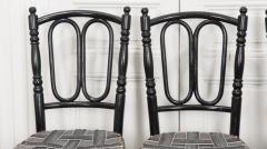 SET OF FOUR EBONY THONET BENTWOOD SIDE CHAIRS - 744832