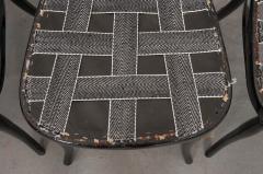 SET OF FOUR EBONY THONET BENTWOOD SIDE CHAIRS - 744834