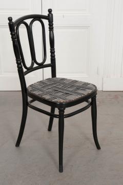 SET OF FOUR EBONY THONET BENTWOOD SIDE CHAIRS - 744838