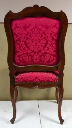 SET OF FOUR LOUIS XV STYLE CRIMSON RED DINNING CHAIRS - 2350866