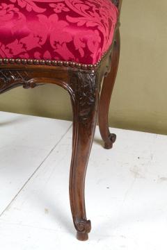 SET OF FOUR LOUIS XV STYLE CRIMSON RED DINNING CHAIRS - 2350876
