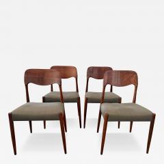 SET OF FOUR MID CENTURY SCANDINAVIAN DINING CHAIRS - 4640683