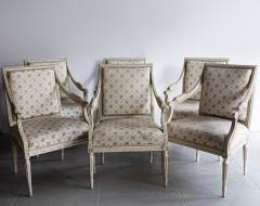SET OF SIX 18TH CENTURY PAINTED FAUTEUILS - 3598600