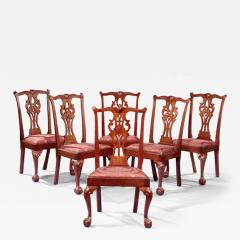 SET OF SIX CHIPPENDALE MAHOGANY DINING CHAIRS - 3139618