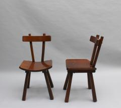 SET OF SIX FRENCH 1960S SOLID AND LAMINATED WOOD CHAIRS - 718574