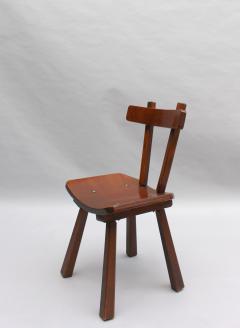 SET OF SIX FRENCH 1960S SOLID AND LAMINATED WOOD CHAIRS - 718576