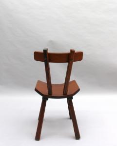 SET OF SIX FRENCH 1960S SOLID AND LAMINATED WOOD CHAIRS - 718582