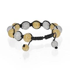 SHAMBALLA 18K WHITE GOLD WHITE AND YELLOW DIAMOND BRACELET - 2363226