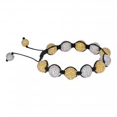 SHAMBALLA 18K WHITE GOLD WHITE AND YELLOW DIAMOND BRACELET - 2366619