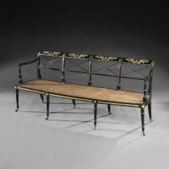 SHERATON PERIOD DECORATED SETTEE ENGLISH CIRCA 1800 - 2152240