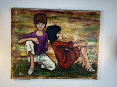 SIGNED 1963 POP ART CHILDREN PAINTING - 1205478