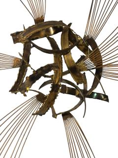 SIGNED BRUTALIST MIXED METALS SPRAY WALL SCULPTURE - 4695539