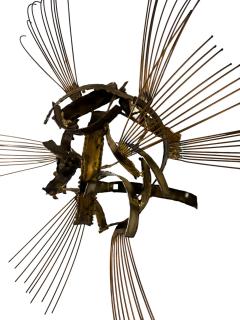 SIGNED BRUTALIST MIXED METALS SPRAY WALL SCULPTURE - 4695541