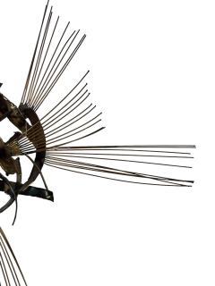 SIGNED BRUTALIST MIXED METALS SPRAY WALL SCULPTURE - 4695542