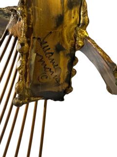 SIGNED BRUTALIST MIXED METALS SPRAY WALL SCULPTURE - 4695545