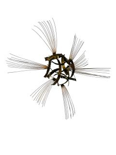 SIGNED BRUTALIST MIXED METALS SPRAY WALL SCULPTURE - 4698097